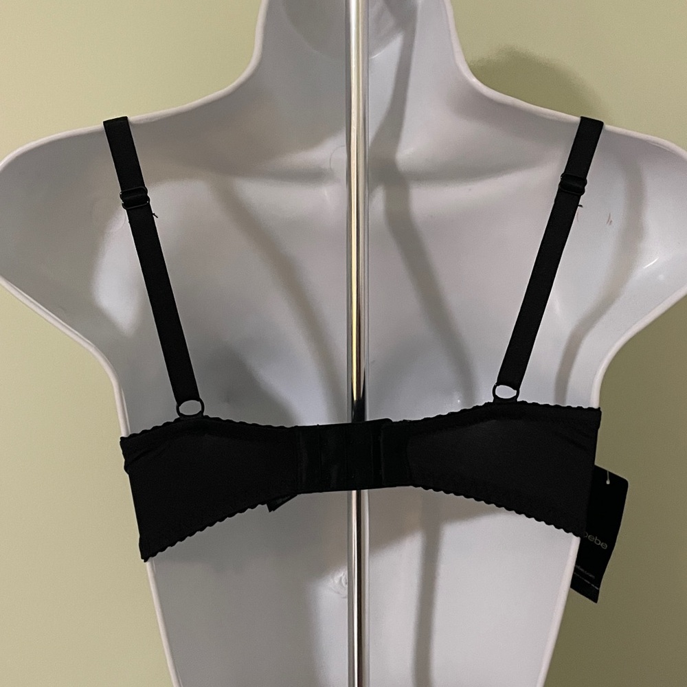Bebe Black Fringe Bustier Top - Picture 4 of 4